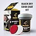 Flickers Premium Black Dry Guide Coat Kit - 200 Gram - Instant Powder for Highlighting Auto Body Repair Imperfections, Pinholes, and Sanding Scratches