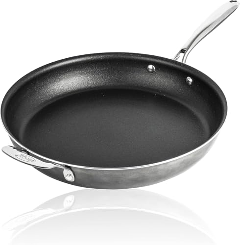 Image of Granitestone 14 Inch Large Non stick Frying Pan for Cooking, Frying Pans Nonstick, Ultra Durable Mineral and Diamond Coating, Family Sized Open Skillet, Oven and Dishwasher Safe, Black