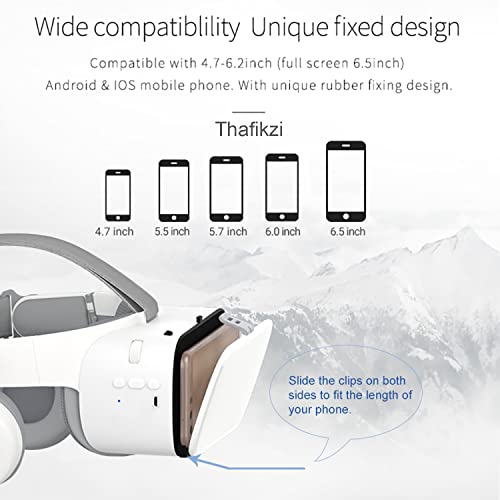 Virtual Reality Headset For Phones 3D Vr Glasses With Remote Controller For Movies & Games Metaverse Goggles With Bluetooth Headset, Compatible With Iphone/ Android Phones (Mocute Controller) #TOP4