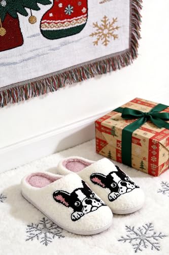 Image of Halloween Christmas Slippers Holiday Slipper House Shoes Home Slipper for Women Fuzzy Outdoor Indoor Bedroom Slippers