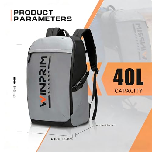 Reflective Motorcycle Helmet Backpack 40L
