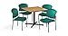 OFM PKG-BRK-163-0017 Breakroom Package, Oak Table/Teal Chair