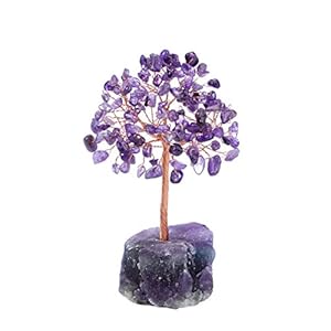 MANIFO Amethyst Crystal Tree Healing Crystals Gemstones Feng Shui Tree Natural Tumbled Stones Money Tree of Life…