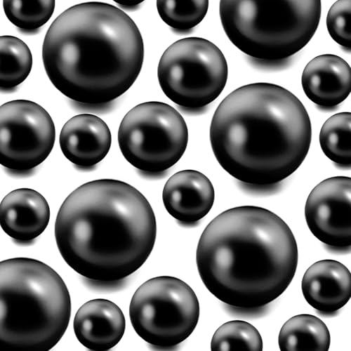 TMCLHXYNF 420Pcs Black Floating Beads Pearl NO Hole for Centerpiece Vases