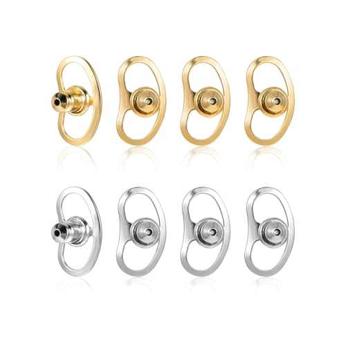 Image of Earring Supporter for Studs and Danglers, Invisible Backings Holder for Heavy Jewellery, Lightweight Ear Stopper Set for Women Girls Earrings