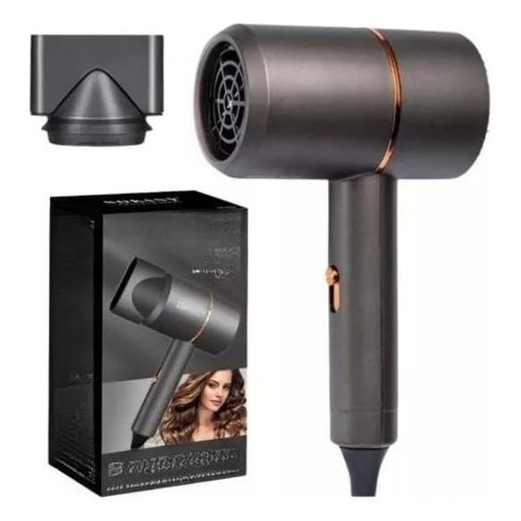 Mini Secador 110V Cinza Compacto Viagem Leve Fio Portátil Secagem Rápida