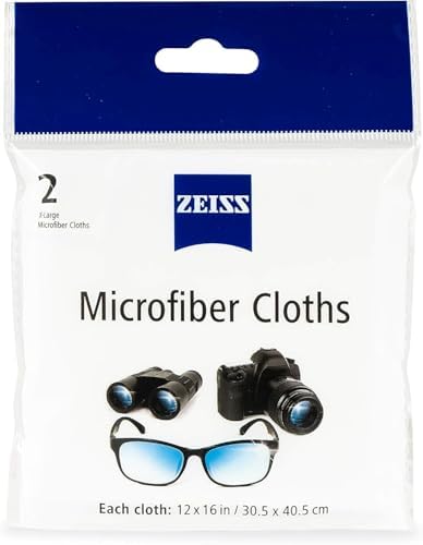 Zeiss Jumbo Reusable Microfiber Lens Cloth, 12x16in (Set of 2)