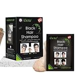 Shine Instant Black Hair Shampoo 5 minute colour - Unisex, Quick, Easy to use, Long Lasting, Grey hair into Black (10 x 25ml (box))