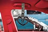 V3 Broken Heart Black TSURIKAWA Ring Subway Train Bus Handle Strap Charm Drift