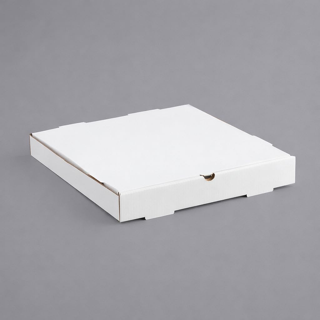 50 Pack Pizza Boxes, 18 x 18 x 2 Inch Grease Resistant White Pizza Box, Corrugated Food Container Holder for Restaurant, Takeout, Bistro, Supplies