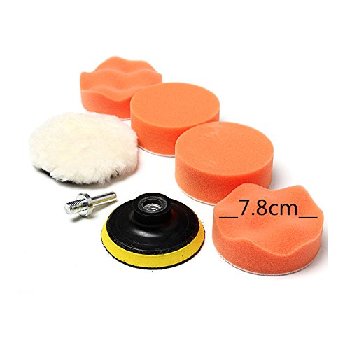 Kit de almofada de polimento de 6 peças com almofada de apoio e adaptador de broca, ferramenta para