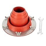 Menolana Tent Stove Jack Pipe Vent Fire Resistant Chimney Hole Roofing Pipe Flashing Anti Scald Protection Ring for Greenhouse Outdoor