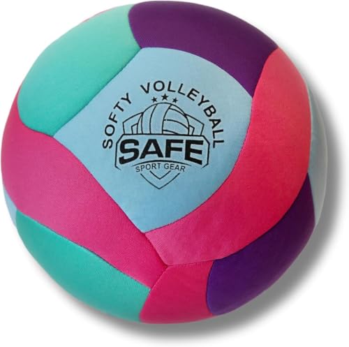 Safe Sport Gear Softy Volleyball – Super Doux, conçu pour Jouer sans Douleur – Excellent Ballon de Volleyball d'intérieur pour Enfants avec Sensation et Rebond réalistes (Bleu Sarcelle)