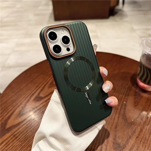 Coque antichoc iPhone 14 Plus verte idéale pour charger sans fil au bureau