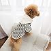 RayMinsino Hunde-Kapuzenpullover für Hunde, gestreift, Baumwolle, zweibeinig, Baumwolljacke, Sweatshirt, Mantel für Welpen, mittelgroße Hunde, Katzen, Schwarz und Weiß