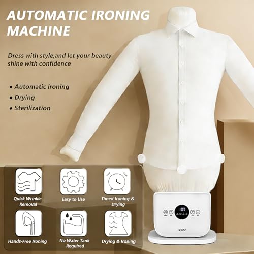 Automatic Hot Air Clothes Dryer & Iron - Hands-Free Wrinkle Remover for Shirts & Pants - Gentle on All Fabrics - Perfect for Apartments & Dorm Rooms - Superior to Basic Irons