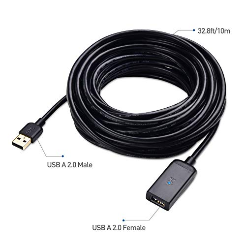 Cable Matters Active Usb Extension Cable 32.8 Ft / 10M (Active Usb Extender Cable, Usb Cable Male To Female) For Webcam, Oculus Sensor, Htc Vive Link Box, Xbox Kinect, Playstation Camera And More #TOP5