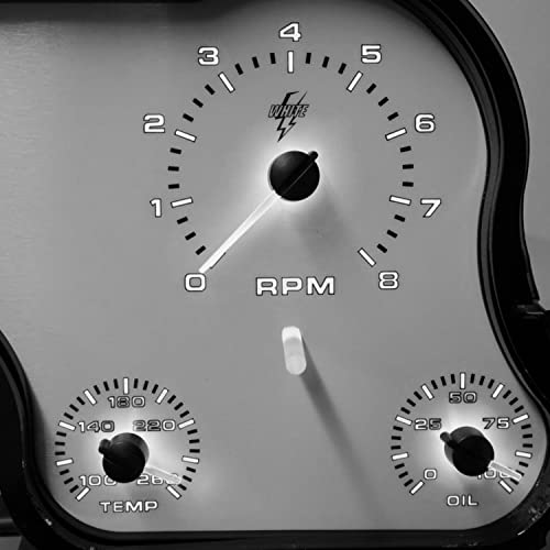 Intellitronix 1967-1972 Chevy C10 Pickup Truck Analog Gauge Panel Dash Instrument Cluster Upgrade Wl6003W (White) #TOP3