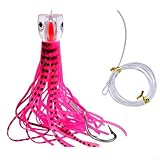 Señuelo de pesca con falda de pulpo de 9 pulgadas con agujero de agua para aparejos de pesca en alta mar que apuntan a pez espada, pez rey, atún, marlín y salmón (F)