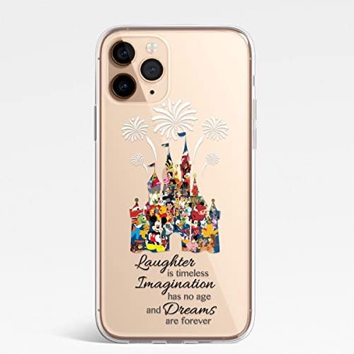 SmartGiftShop Cartoon Movie Character Fan Art Clear Flexible TPU Cover Case for iPhone 13 Pro Max - Disney Castle Design