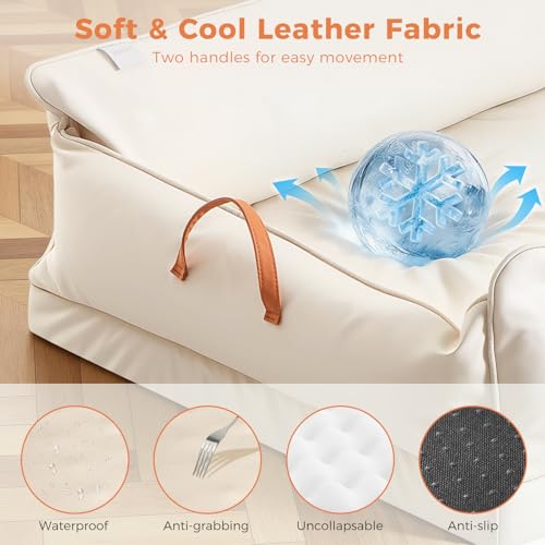 Waterproof Dog Bed, Detachable Pet Bed for Small/Medium-Sized Dogs, Synthetic Leather Anti-Slip Durable Dog Couch with Memory Foam, Resistant to Fur Adhesion Washable Cool and Breathable by jeydopnt - Used condition - Image 6