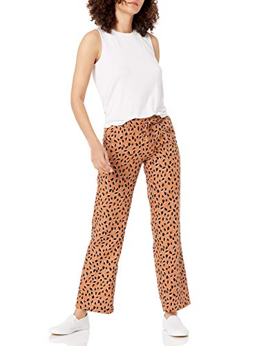 Amazon Essentials Women's Linen Blend Drawstring Wide Leg Pant (Available In Plus Size), Petal/Abstract, Medium #TOP3