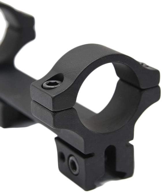 BKL 261 4" Long Unitized Dovetail Scope Mount - 0.074" High - for 1" Scope Tubes - Fits 3/8" or 11mm Dovetails - Matte Black or Silver