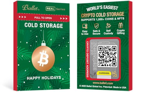 Ballet Ensemble des fêtes 2022 (Lot de 2) – Portefeuille Physique Crypto, Gestion de Vos ressources cryptographiques, NFTS, pièces de Monnaie, Le Portefeuille de Stockage à Froid Le Plus Facile