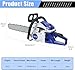 20 Inch Petrol Chainsaw, 58CC 2-Cycle Chainsaw Petrol Powered, Handheld Cordless Chainsaws for Tree Wood Cutting, 2200W
