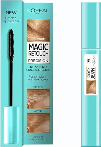 Loreal Grey Hair Cover Up Concealer Blonde, Instant Grey Coverage Root Touch Up, Hair Mascara to Cover Grey Hair Between Coloring - with Easy To Apply Precision Brush Kit - 2 Pack Plus Cheeroo Magnet - Image 7