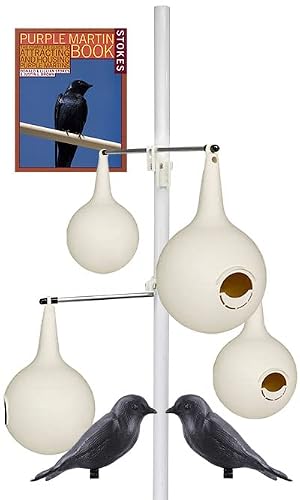 BestNest Classic Purple Martin Gourds and Pole Package (BN-PMG-KIT1)