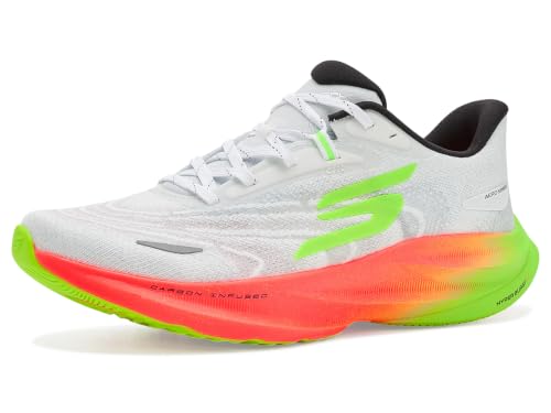 Skechers Scarpe da Uomo Go Run Ride 12, Bianco Multicolore., 44 EU