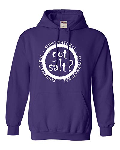 Go All Out XXX-Large Purple Adult Got Salt? Supernatural Sweatshirt Hoodie