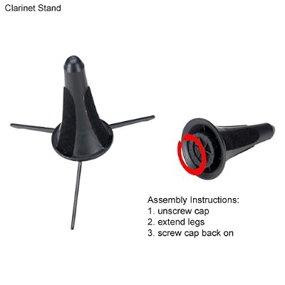 Cecilio Foldable Clarinet Stand, Portable Travel Clarinet Holder Instrument Protection