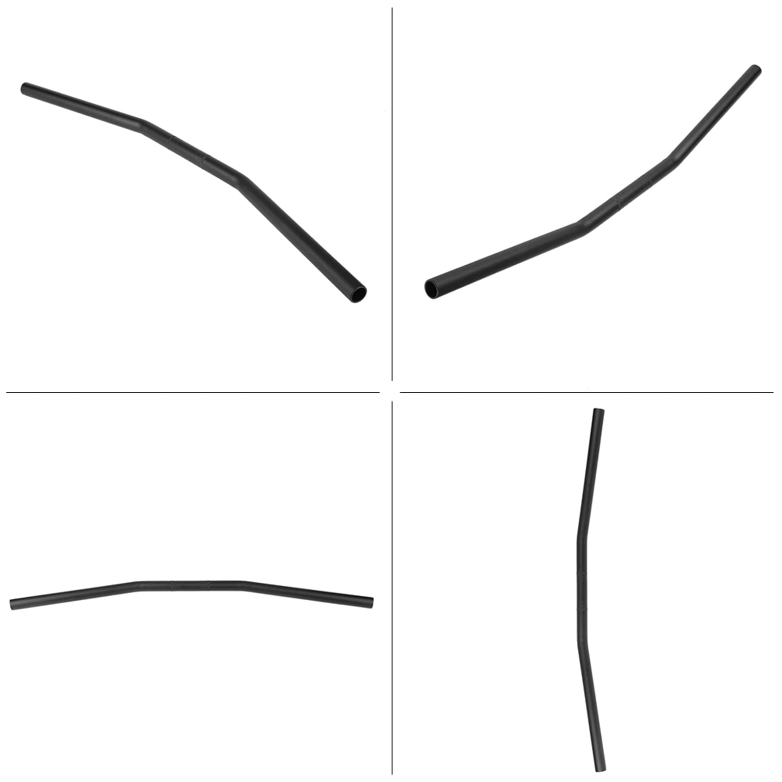 Yctze Guidon Plat Rétro Noir 22 Mm Pour Moto Fer Guidon Plat Droit Moto ( Noir) En Destockage Et Reconditionné Chez