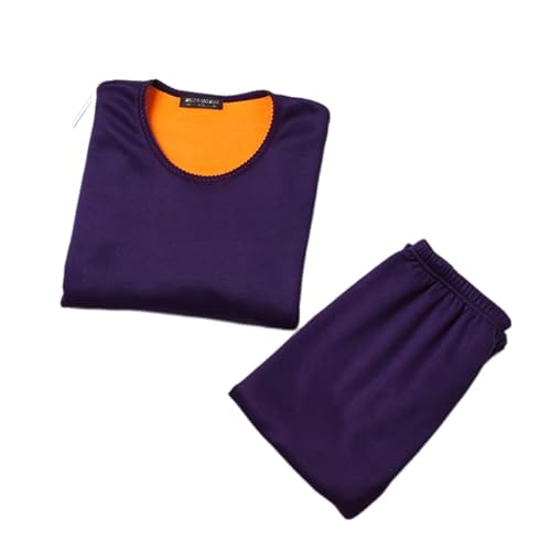 YAYONG Ensemble de sous-vêtements thermiques en polaire pour femme - Ultra doux et chaud - Violet - XXL Cover
