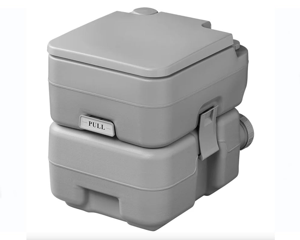 Camping Toiletten 10L/20L Chemietoilette 10L Frischwassertank Reinigungssprühgerät Spülpumpe Sitzhöhe: 42 cm Campingklo Mobiles WC für Outdoor Reisen & Wohnmobil Festival 370415