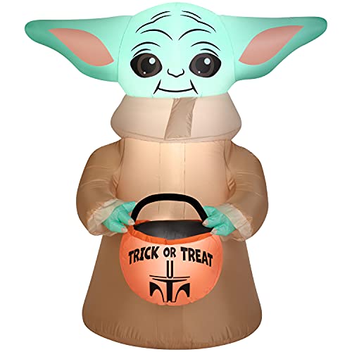 Star Wars The Mandalorian Halloween Air Blown Inflatable (The Child with Treat Bucket)