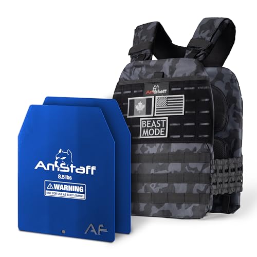 Amstaff Weighted Vest - Adjustable Weight Vests for Men & Women - Versatile Wearable Weighted Vest for Fitness Workouts, Strength and Endurance Training, Running by AmStaff Fitness - Used condition - US$129.78