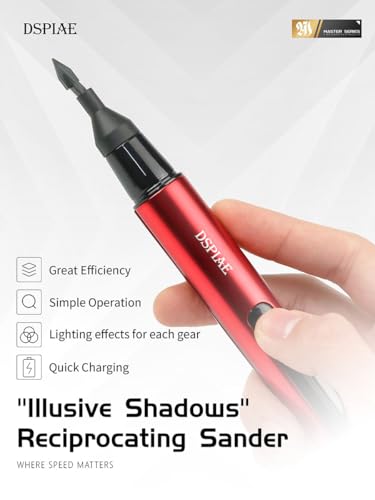 Electric Reciprocating Sander – Precision Multi-Speed Sanding Tool with Fine Sandpaper for Crafts, Miniatures, Jewelry, Woodworking, Resin Kits, Model Automotive Detailing, DIY & Hobbyists - Image 3