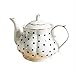 Produktbild nobrand 860ml English Afternoon Tea Set Teapots Bone Porcelain Wave Point Stripe Hand Painted Gold Pot Creative Coffee Pot