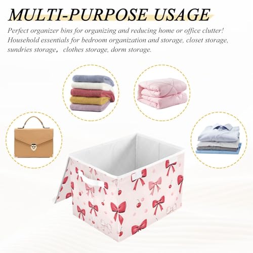 Boîtes de rangement pliables avec couvercle haut de gamme pour garde-robe - 3