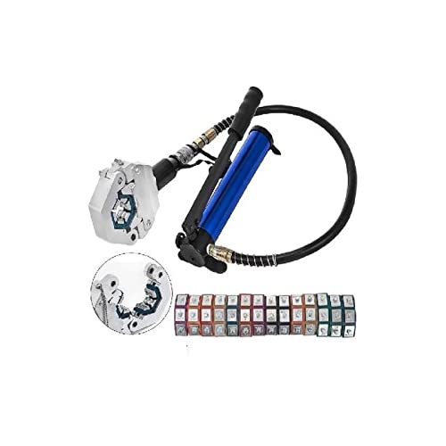 HEALBYBLE Crimpadora de Manguera hidráulica 71500 Separable Hydra-Krimp con Bomba de Aluminio Juego de Herramientas de crimpado de reparación de Aire Acondicionado de Mano,Alta Durabilidad