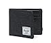 Herschel unisex adult Roy Rfid Bi Fold Wallet, black crosshatch, One Size US