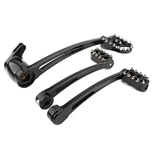 Lingdu Motorcycle Brake Arm Kit Mx Style Shift Lever Shifter Pegs For Road King Tri Glide Street Electra Glide Ultra Limited Flh Flt 2014-2020, Black #TOP6