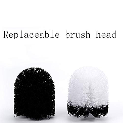 Jkxwx Toilet Brush Bright Glazed Ceramic Base Toilet Brush Plating Handle Hard Hair Brush Head Toilet Brush Toilet Bowl Brush (Color : Brown) #TOP5