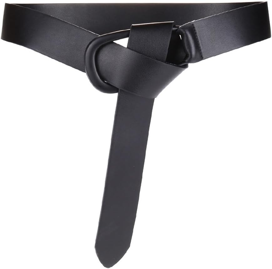 Cowhide Belt For Women's Decoration Suit Coat With Sweater Skirt Waist For Closure