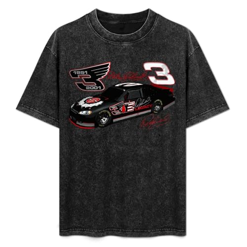 TIMELESS Men's Women's Dale Number 3 Earnhardt Oversized T Shirt Fashion Round Neck Short Sleeve Shirts for Men Women L