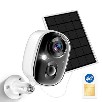 4G LTE Cellular Security Camera No WiFi Wireles...