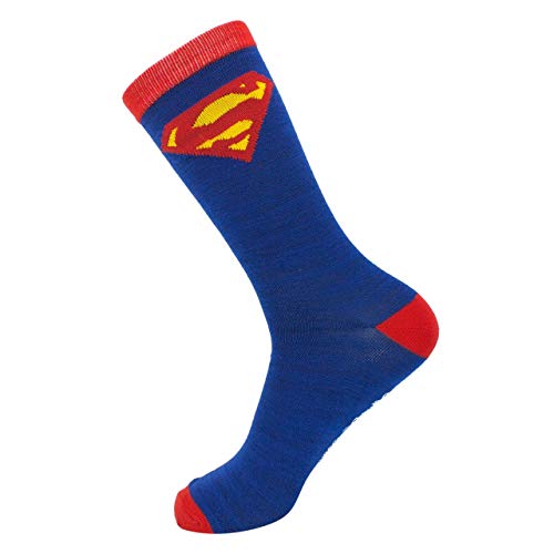 Hyp Superman Costume Crew Socks - Men's Adult Blue Cartoon Themed Socks - Size One Size - 1 Count - ...